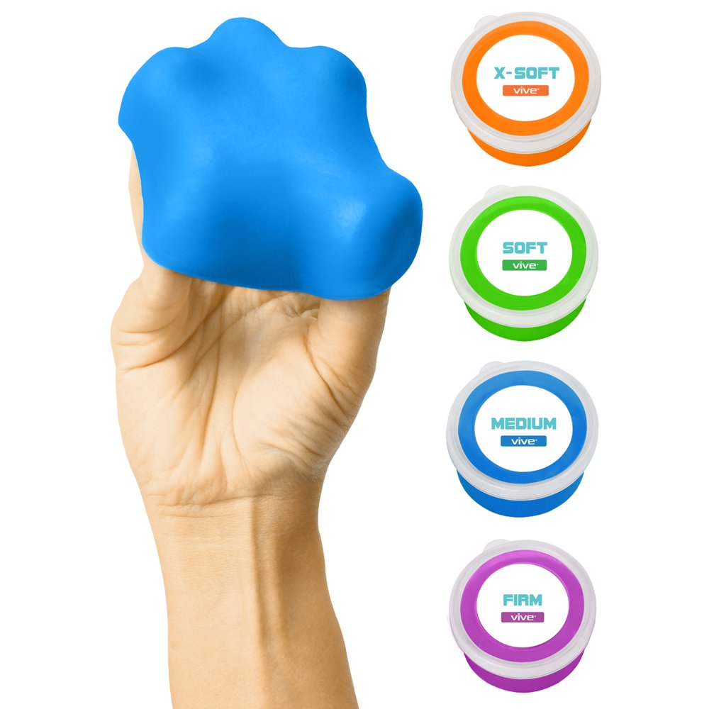 Vive Therapy Putty (4 Pack) For Hand, Finger and Grip Strength