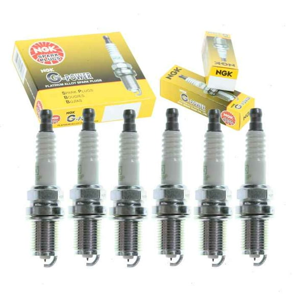 6 pc NGK G-Power Spark Plugs compatible with Audi A6 2.8L 3.0L 3.2L V6 1995-2011