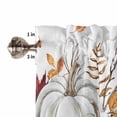 thumbnail image 5 of Valances for Windows Fall Pumpkin Fallen Leaves Harvest Rod Pocket Cafe Window Treatments Valance Curtains for Kitchen Bathroom Laundry Basement Windows 42"x12", 5 of 6