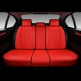 thumbnail image 3 of Coverado Car Seat Covers Full Set, Luxury Faux Leather Front and Rear Seat Protectors, Universal Fit Automotive Cushions, Red, 3 of 8