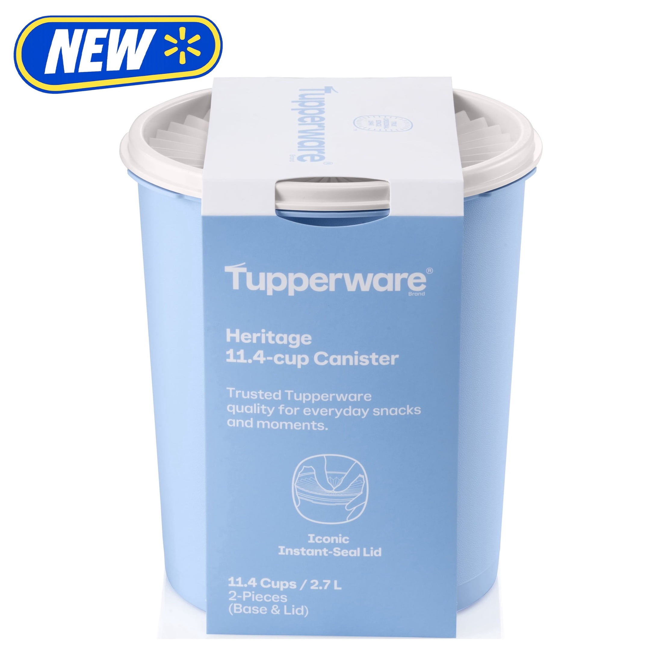 Tupperware Heritage Plastic 3.85-Cup Food Storage Canister Set