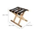 thumbnail image 2 of DECORNIJIA Folding Stool 1Pcs Portable Rectangular Black Wood Polyester for Backpacking, 2 of 5