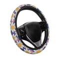 thumbnail image 6 of Uorisanigo Daisy Pattern Fluffy Steering Wheel Cover for Women Unique 15 Inch Car Steering Wheel Cover for Winter Breathable Car Steering Wheel Cover for Most Vehicle Car Decor Gift for Holiday, 6 of 8
