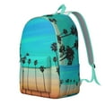 thumbnail image 5 of Tropical Paradise Backpack, Hawaii Palm Tree School Bag with Summer Beach Palm Trees Design, Vibrant Tropical Sunset, Minimalist Boho Style, 5 of 5