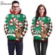 thumbnail image 3 of Sudaderas con capucha navideñas de elfo para pareja, suéter con capucha con estampado 3D feo, ropa de calle de gran tamaño con bolsillo, ropa cálida para adultos, 3 of 4
