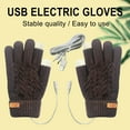 thumbnail image 5 of Gloves USB Heated Gloves Heated Mittens Women Winter Warm Double-sided Heating Full Hands USB Rechargeable Gloves for Men, 5 of 6