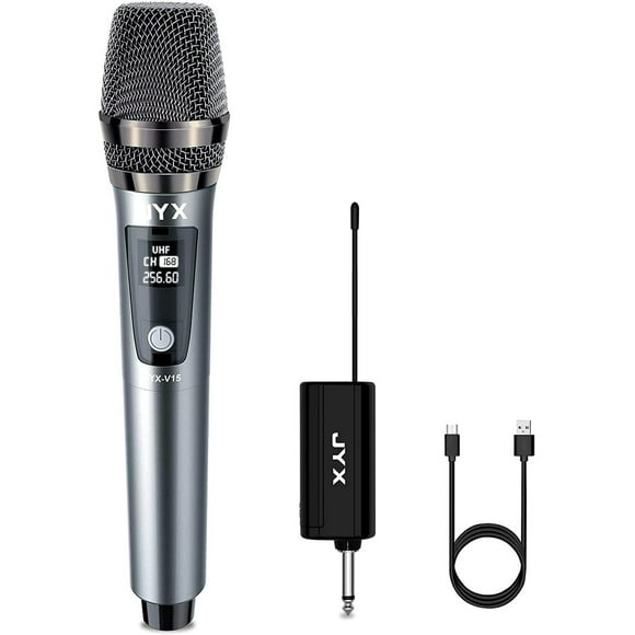 JYX UHF Microphone Sans Fil, Microphone Dynamique Portable, Microphone Karaoké Professionnel pour Chanter, Parler