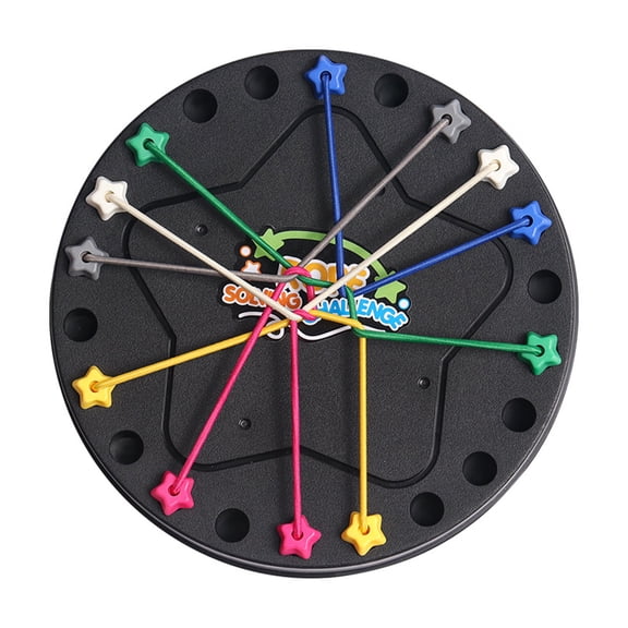 Primegos 1 Set Kids Rope Untangling Game Twisted Rope Knots Challenge Board Game Logic Thinking Interactive Educational Elastic Rope Unhitching Toy
