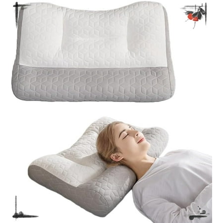 Orthopedic Deep Sleep Pillow, 2025 New Sleep Apnea Pillow Orthopedic Pillow, Sleep Apnea Pillow Ergonomic Pillow for Neck and Shoulder, Pillow for Side Back Stomach Sleepers