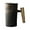 Gilding Glazing Color, variant on Coffee Mug with Wooden Handle 220ml Wooden Coffee Mug Coffee Mugs Ergonomic Exquisite Stoneware Vintage Mugs Home Office Ceramic Cup for Tea Drinks Water, Black