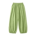 thumbnail image 3 of ITSAME Cotton Linen Pants for Women, High Waist Drawstring Loose Fit Athletic Casual Tapered Pants Green Size M, 3 of 4