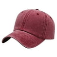 thumbnail image 1 of Women's Casual Water Washed Pure Cotton Solid Color Light Board Baseball Cap, 1 of 3