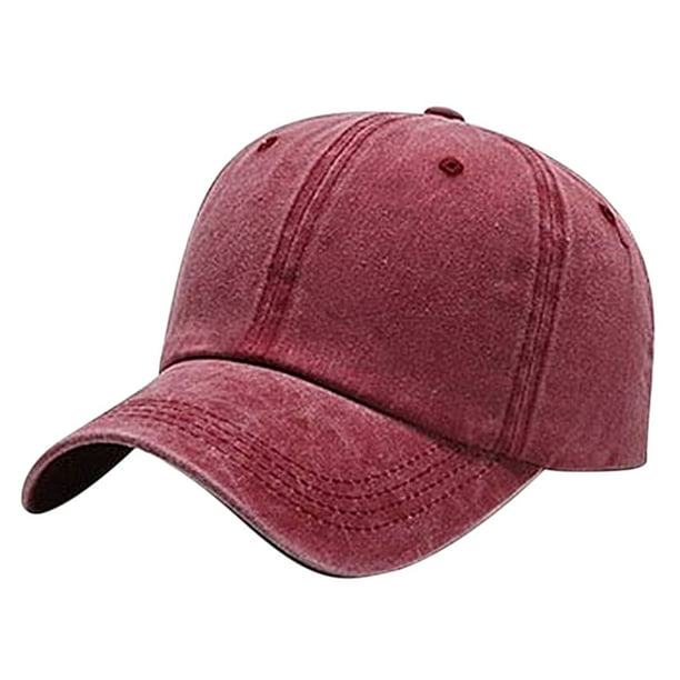 Gorra de béisbol informal de algodón lavado al agua para mujer: transpirable, correa ajustable, protección solar, para actividades al aire libre en la playa, el parque o de acampada.