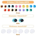thumbnail image 2 of 36Pcs Star Two Tone Wiggle Googly Eyes 18 Style Eyes Half Round Wobbly Glass Eyes for DIY Crafts Teddy Bear Doll Making, 2 of 7