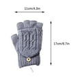thumbnail image 3 of Luxalzxs Heated Gloves for Women Men Winter Warm Flap Fingerless Knit Gloves USB Rechargeable Heated Gloves, 3 of 5