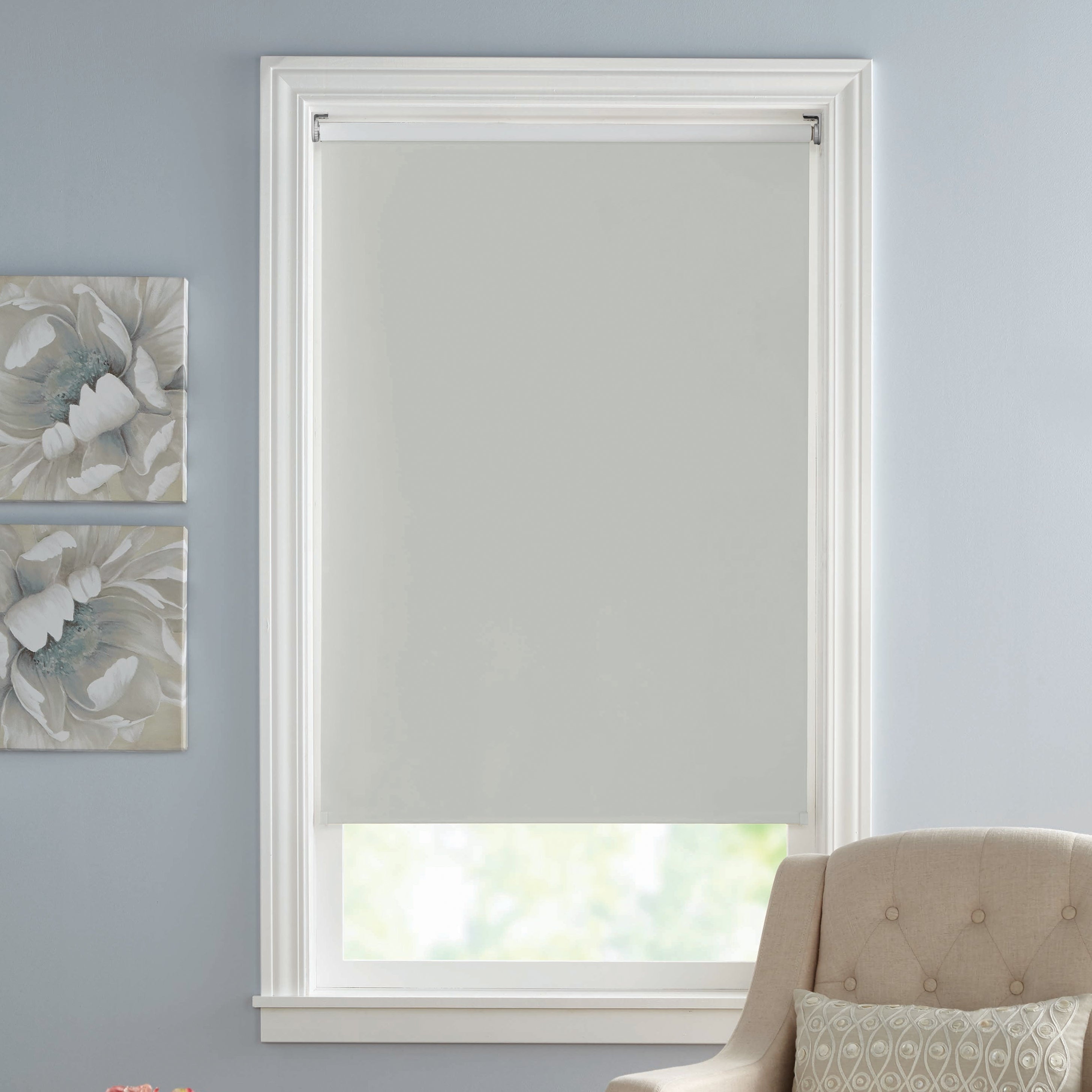 Lumi Cordless Slow Release Fabric Roller Shade Blackout (2 Colors) 66 W x 72 H Inches - Taupe
