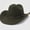 Army Green, variant on Men's Cowboy Hat Lightweight Solid Color Soft Comfort Fall Daily Casual Hat