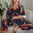 thumbnail image 6 of Bingfone Womens Pajama Sets Mystic Wolf Dreamcatcher Print,Long Sleeve Loungewear Pajamas Set-Medium, 6 of 8