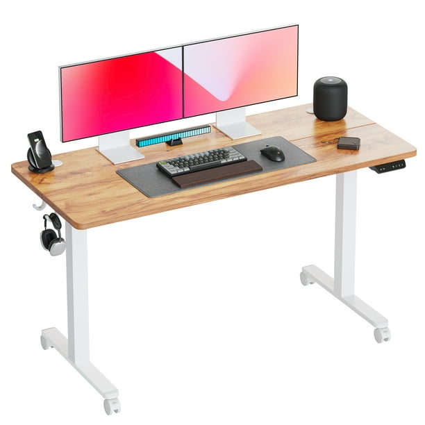 FEZIBO Height Adjustable Electric Standing Desk, 55 x 24 Inches Stand