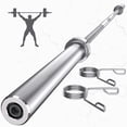 thumbnail image 1 of Exercises Barbell,2-Inch Center Holes Weight Bar Solid Iron Workout Gym Home with Ring Collars Workout Bar Barbell for Strength Training, 1 of 7