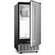 Simzlife 80lbs /24H Freestanding/Built-In Commercial Ice Maker Machine, Clear Cube