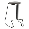 thumbnail image 2 of Finn Contemporary Counter Stool in Black Steel and Grey Faux Leather by LumiSource - Set of 2, 2 of 5