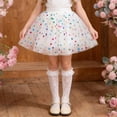 thumbnail image 2 of Xdegoge Girls Tulle Tutu Skirt with Colorful Heart Print for Dance Parties and Costume Events, 2 of 8