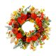 thumbnail image 1 of Corona de otoño con flores artificiales de granja para puerta de entrada, peonías 45cm, 1 of 9