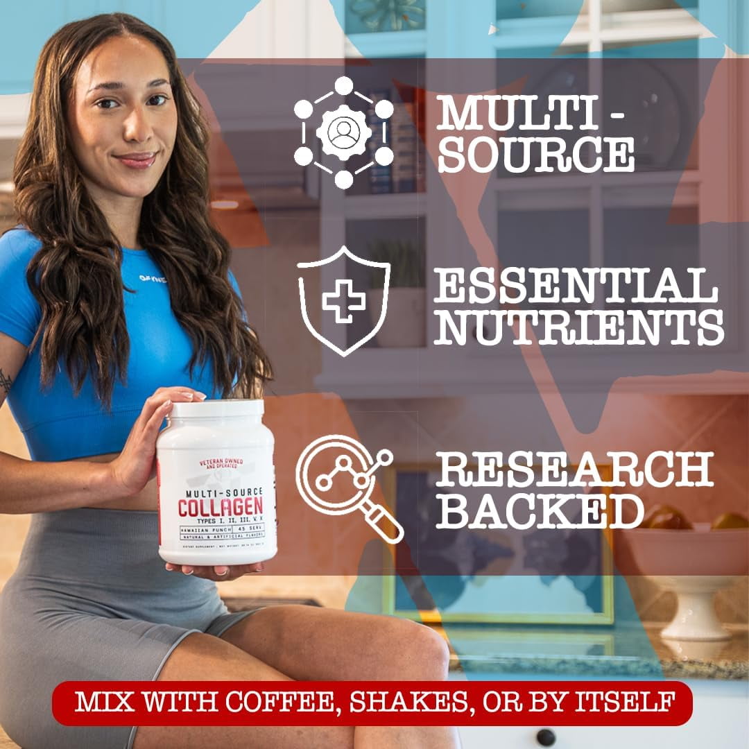 Frontline Formulations Multi-Source Collagen, Promotes Hair, Skin and Nail Health, French Vanilla