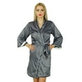 thumbnail image 6 of Bimba Women Short Satin Robe Getting Ready Bride Bridesmaid Robes Coverup Gift, 6 of 6