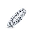 thumbnail image 3 of Dainty Braided Celtic Weave Rope Knot Handmade Ring Band 925 Sterling Silver Size 4, 3 of 5