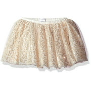 Mud Pie Baby Girls Multi-Layered Tulle Sparkle Tutu Ballerina Skirt, WhiteGold Sequins, ONE Size