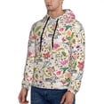 thumbnail image 3 of Lsque Bunny Floral Pattern Casual Men's Hoodie,Hooded Sweatshirt with Kangaroo Pocket,Pullover Hoodie-3X-Large, 3 of 7