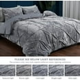 thumbnail image 4 of 3 Pcs Velvet Duvet Cover Set, Soft Pinch Pleated Textured Duvet Cover with Corner Ties and Button Closure, 4 of 6