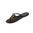 thumbnail image 2 of Xdegoge Womens Flip Flop Sandals Flat Thong Slippers Fashion Metal Decor Slip On Beach Casual Open Toe Shoes for Daily Wear, 2 of 9