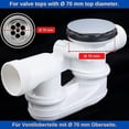 thumbnail image 4 of Bath Stopper, 70 Mm, With Double Seal, Height Adjustable, Universal Bath Stopper, Sink Valve, Hardened Brass With Chrome Finish, 4 of 5