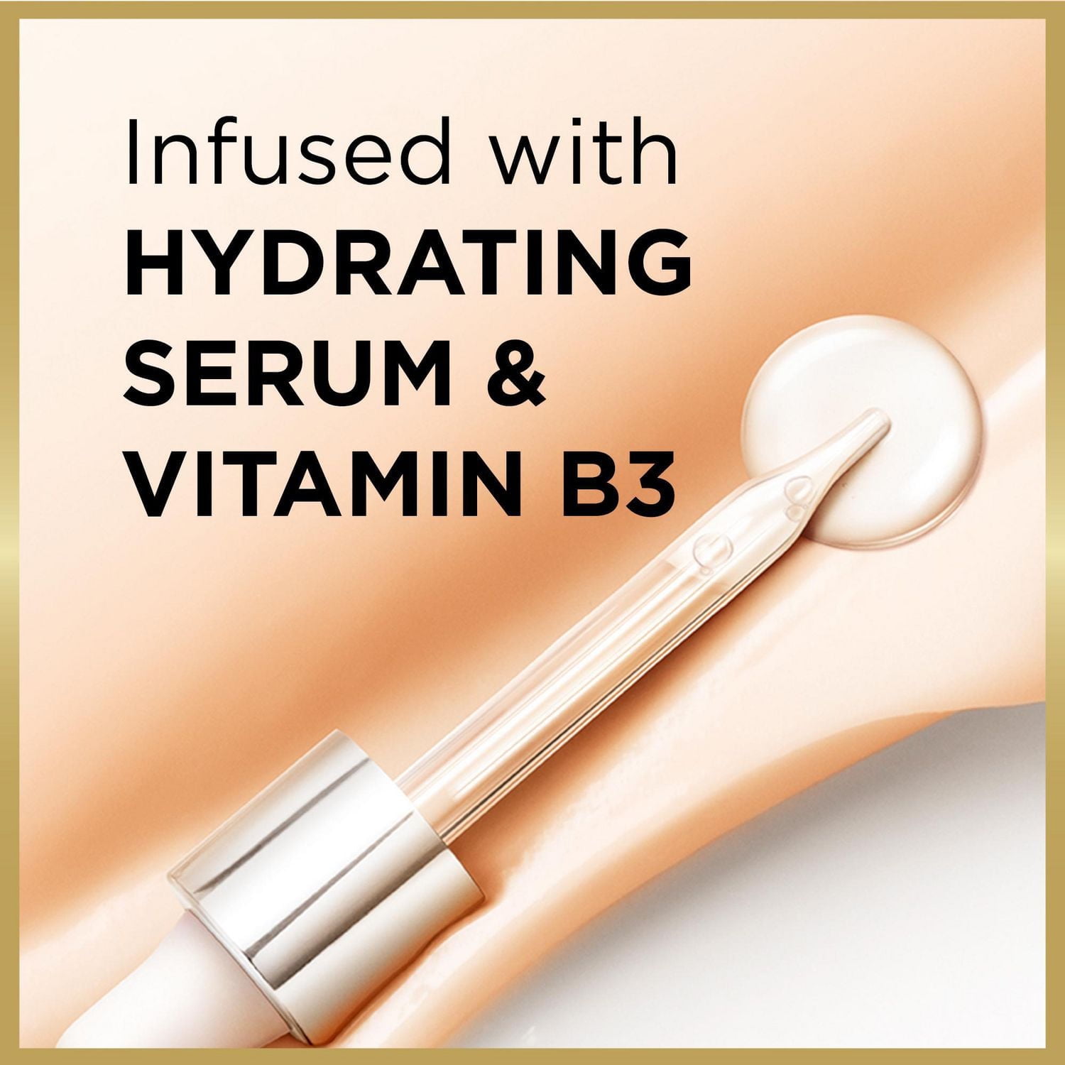 L'Oréal Paris Age Perfect Fond De Teint Sérum Hydratant Radieux, Sans S'Affaisser, Vitamine B3, Amande, 30  ML