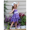 thumbnail image 4 of Cotton-Blend Fishing for Polka Dots Halter Dress for Toddlers and Girls (Purple, 7/8), 4 of 4
