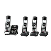 Panasonic Cordless Phone with Answering Machine, Link2Cell Bluetooth Home Phones, Voice Assistant and Advanced Call Blocking, Expandable System with 4 Handsets