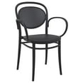thumbnail image 1 of Compamia ISP258-BLA 17.3 in. Marcel XL Resin Outdoor Arm Chair, Black, 1 of 8