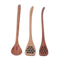 3 Pack Wooden Honey Comb Honey Stick Honey Dipper Spoon Coffee Stirring Spoon Tableware for Wedding or Party Favors