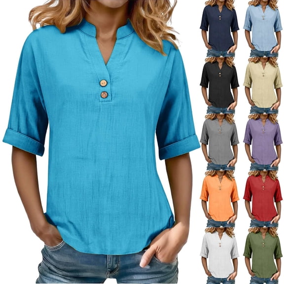 Young Womens Clothes Kelon Short Sleeve Blouses for Women V Neck Boho Tops Blouses Business Casual Outfits Summer Outfits 2026 Fashion Clothing Blouses, 5XL