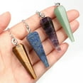 thumbnail image 6 of HOOUN 7 Chakra Beads Natural Stone Crystal Pendulum Hexagonal Reiki Healing Pendant-Aventurine, 6 of 9