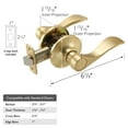 thumbnail image 2 of Design House Springdale Interior 2-Way Passage Door Lever, Satin Gold, 2 of 17