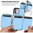 Crossbody Wallet Case for iPhone 12/12 Pro, RFID Blocking PU Leather