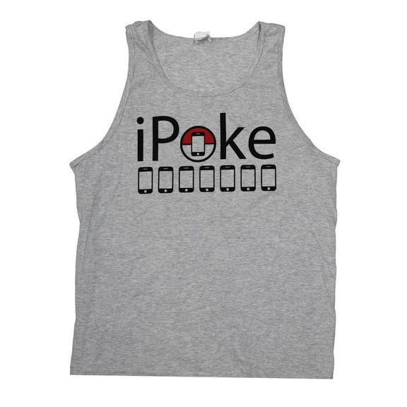 Pokémon Go Pikachu Unisex Women and Men Graphic Tank I Poke Tank Grey L