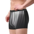 thumbnail image 2 of Yiaed Monochrome Abstract Lines Print Men's Soft Cotton Boxer Shorts Breathable Boxers Underwear Moisture-Wicking Underwear Stretch Boxer Briefs for Man-Large, 2 of 5