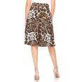 thumbnail image 3 of Women's Vintage Casual A-Line Printed High Waist Bow Tie Belted Knee-Length Midi Skirt, 3 of 6