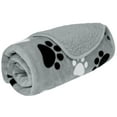 thumbnail image 1 of PetAmi Waterproof Dog Blanket For Small Medium Dogs, Pee Proof Pet Blanket Sherpa Fleece Couch Cover, Reversible Cat Throw Bed Sofa Protector, Soft Plush Washable Pad (Medium 29x40, Paw Print Gray), 1 of 7
