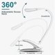thumbnail image 5 of Reading Light, Reading Light 16 Led 3 Brightness Modes 360 Flexible Neck Rechargeable With Usb Cable Clip Lamp For Night Reading Work Learning, 5 of 5